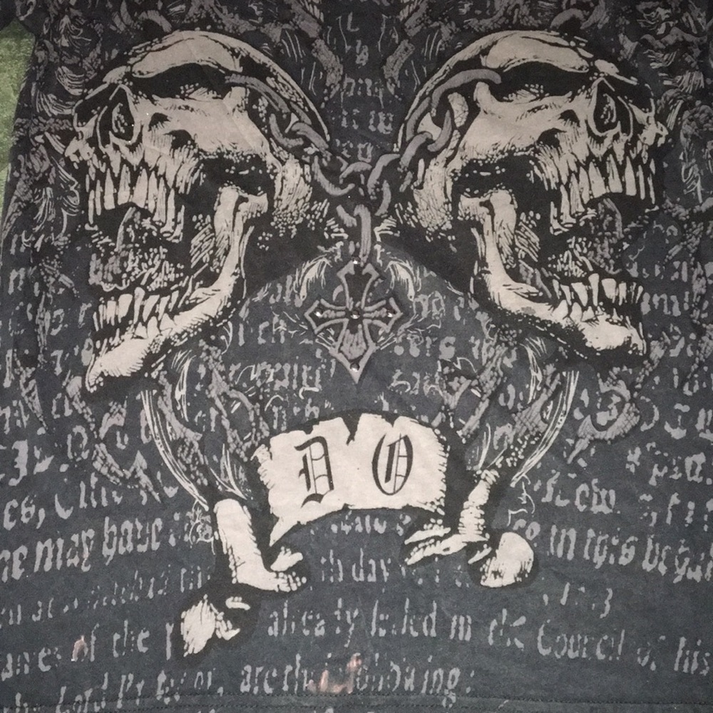 SHORT SLEVE SKULL SHIRT S